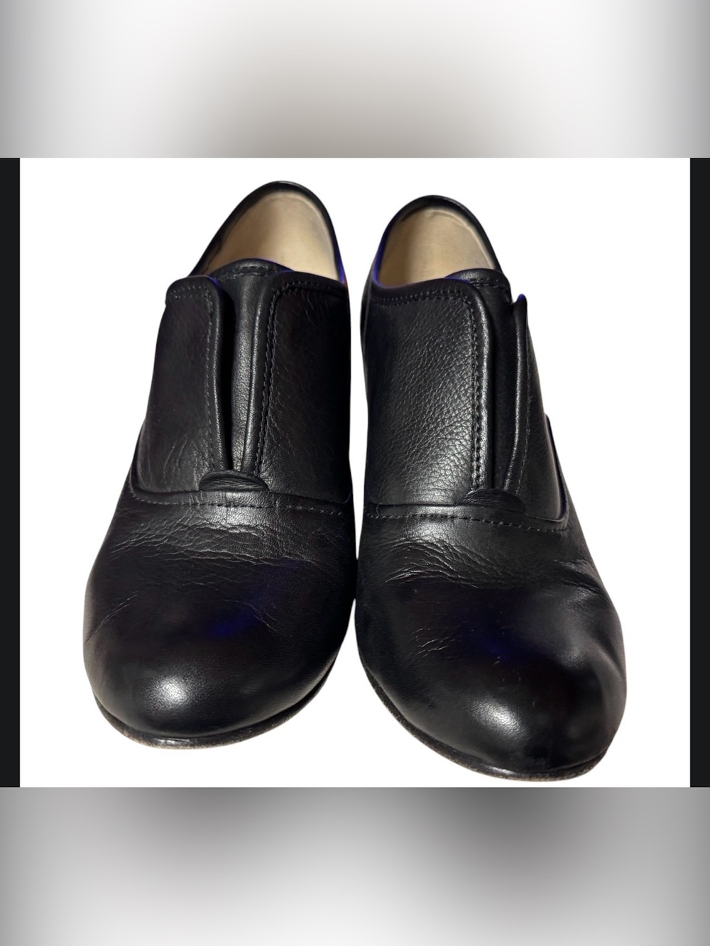 Frye Courtney Slip On Womens Size 9.5 Black Classic Laceless Oxford Boots